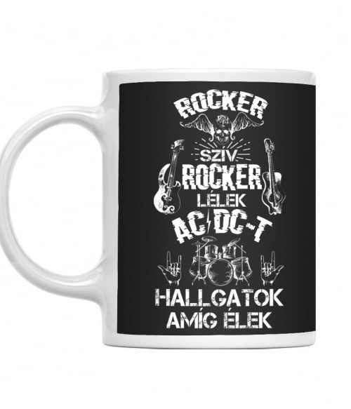 Rocker szív rocker lélek - ACDC Rocker Bögre - Rocker