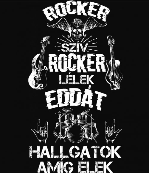 Rocker szív rocker lélek - Edda Rocker Rocker Rocker Pólók, Pulóverek, Bögrék - Rocker