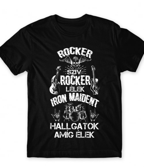 Rocker szív rocker lélek - Iron Maiden Iron Maiden Férfi Póló - Rocker