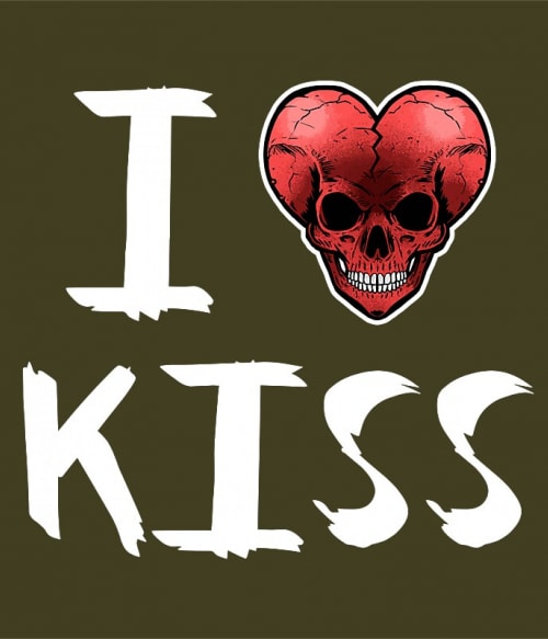 I Love Rock - Kiss Kiss Pólók, Pulóverek, Bögrék - Rocker