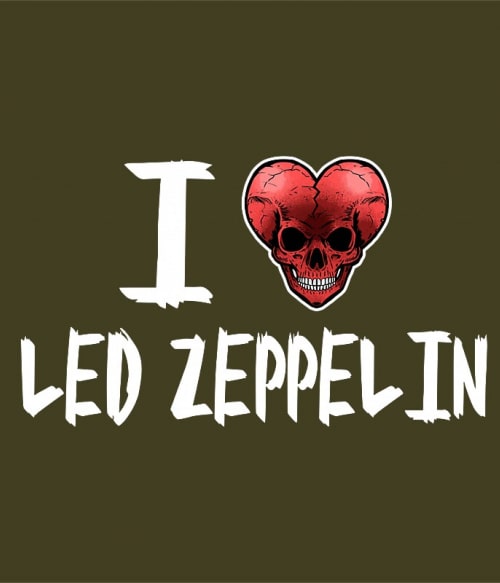 I Love Rock - Led Zeppelin Led Zeppelin Pólók, Pulóverek, Bögrék - Rocker