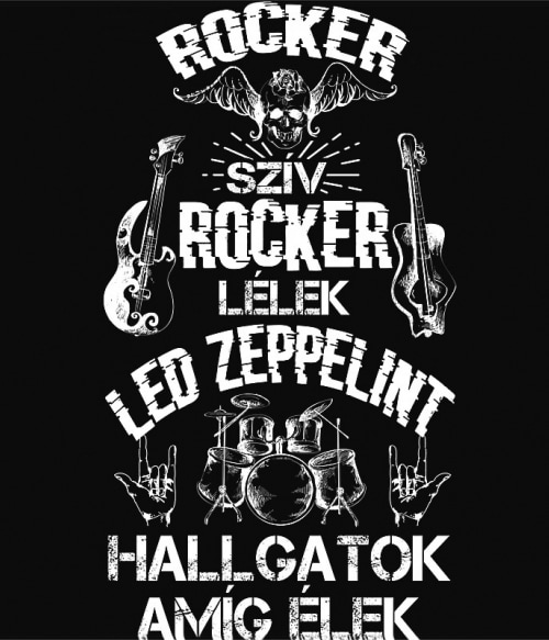 Rocker szív rocker lélek - Led Zeppelin Led Zeppelin Pólók, Pulóverek, Bögrék - Rocker