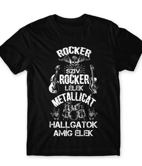 Rocker szív rocker lélek - Metallica Rocker Férfi Póló - Rocker