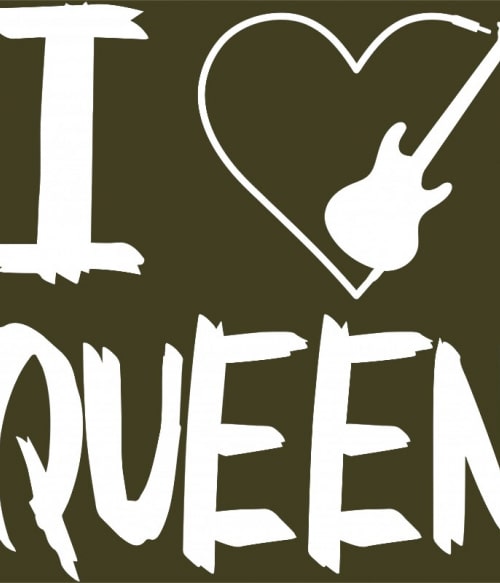 I Love Rock - Queen Queen Pólók, Pulóverek, Bögrék - Rocker