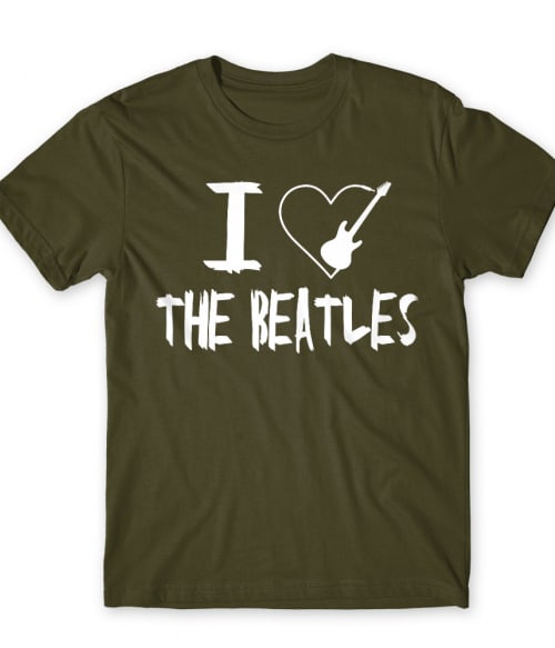 I Love Rock - The Beatles Rocker Férfi Póló - The Beatles