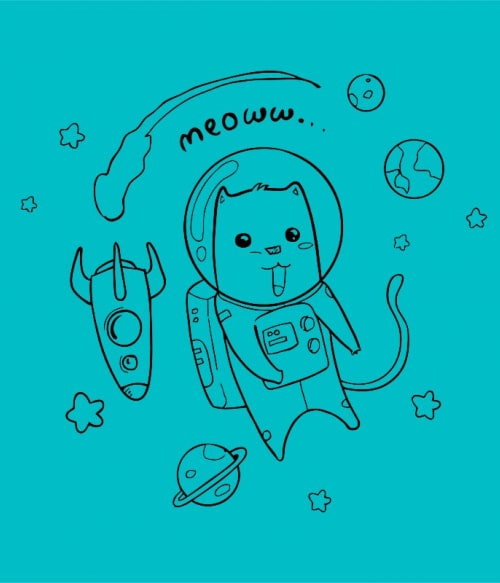 Meow Space Űrhajós Pólók, Pulóverek, Bögrék - Űrhajós