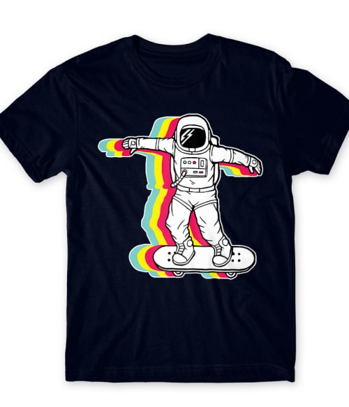 Space Skate Tudomány Póló - Űrhajós