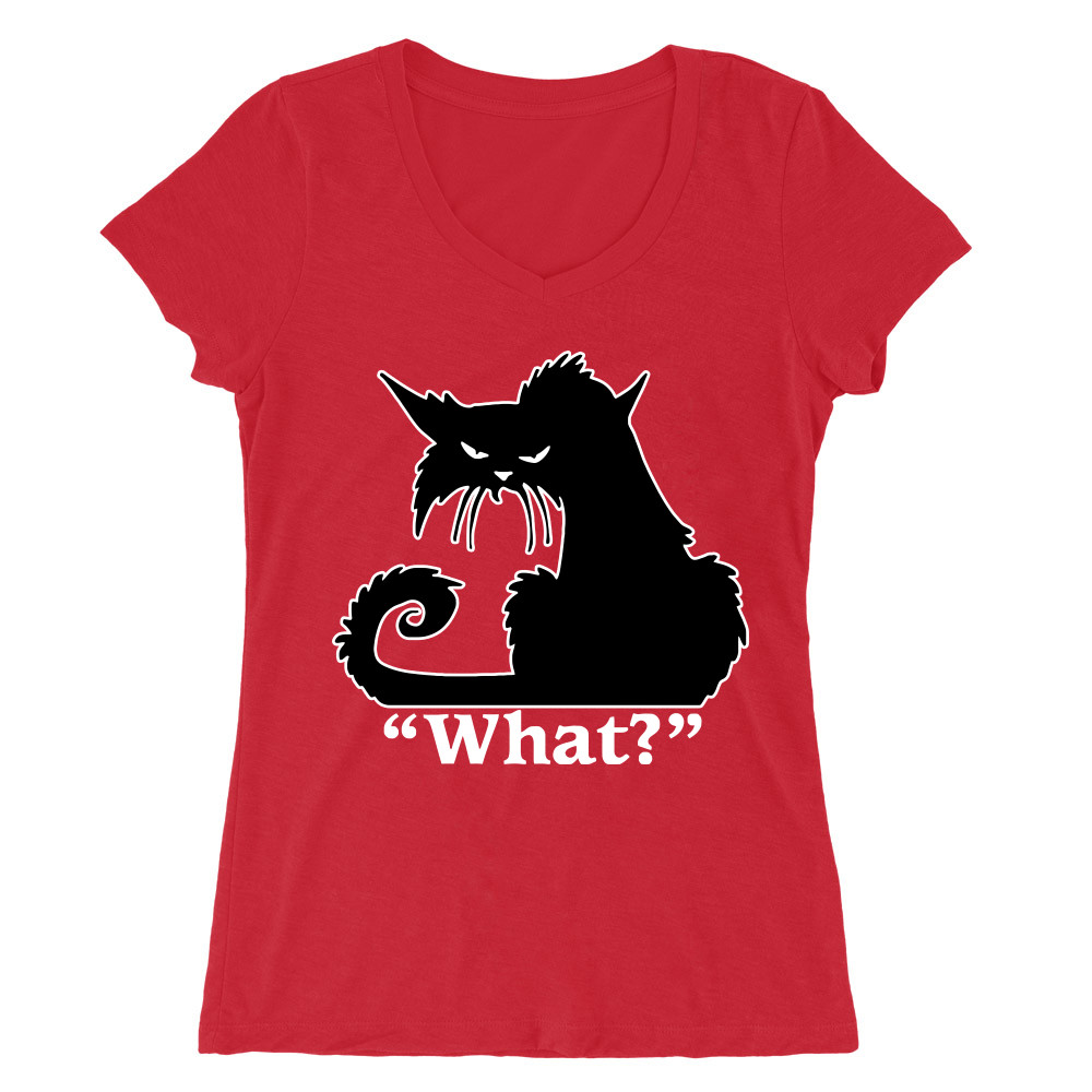 Black Cat - What Női V-nyakú Póló