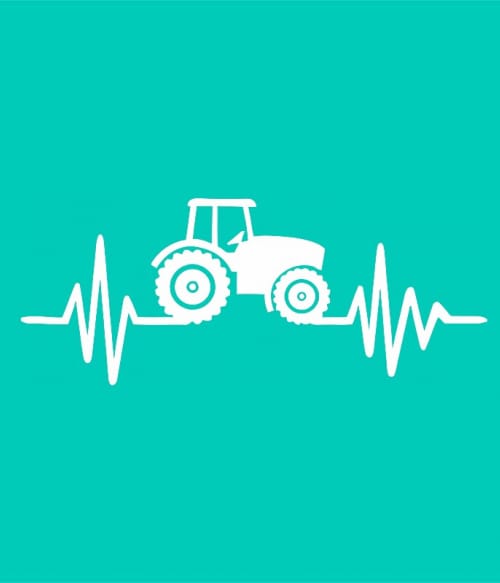 Tractor Heartbeat Mezőgazdaság Pólók, Pulóverek, Bögrék - Traktoros