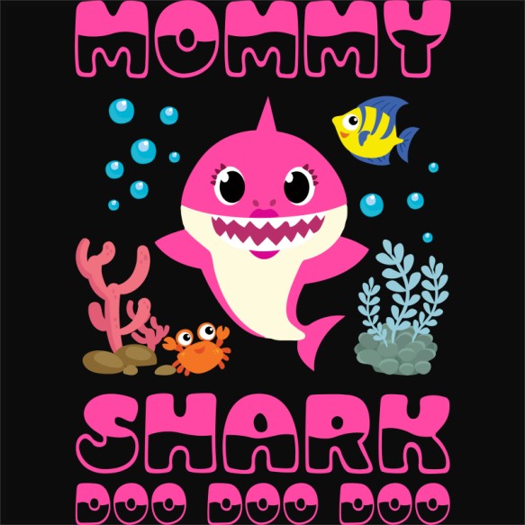 Mommy shark doo doo Anya Anya Anya Pólók, Pulóverek, Bögrék - Család