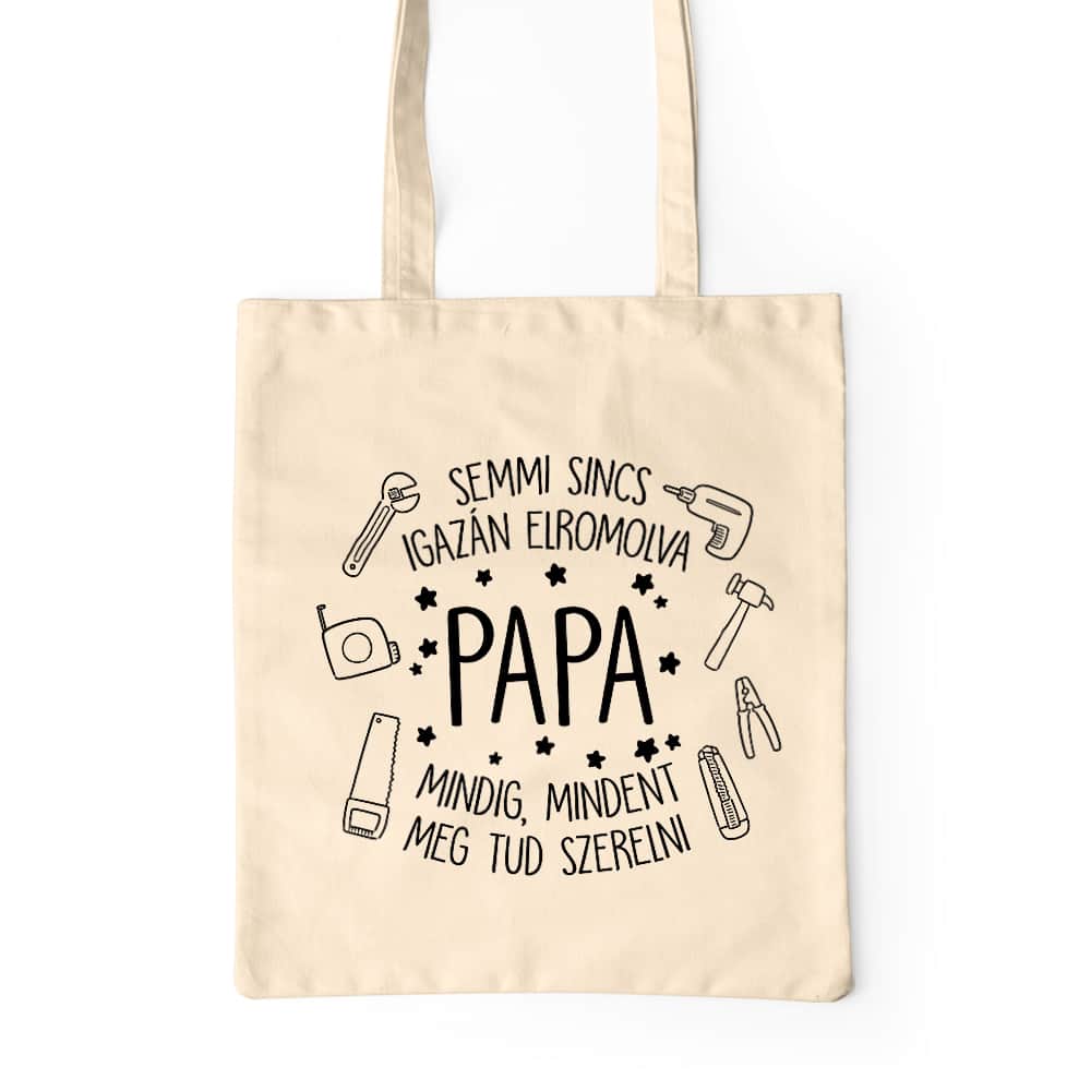 Papa mindent megszerel Prémium Vászontáska