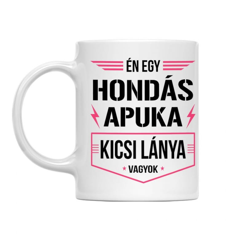 Hondás apuka kicsi lánya - Bögre