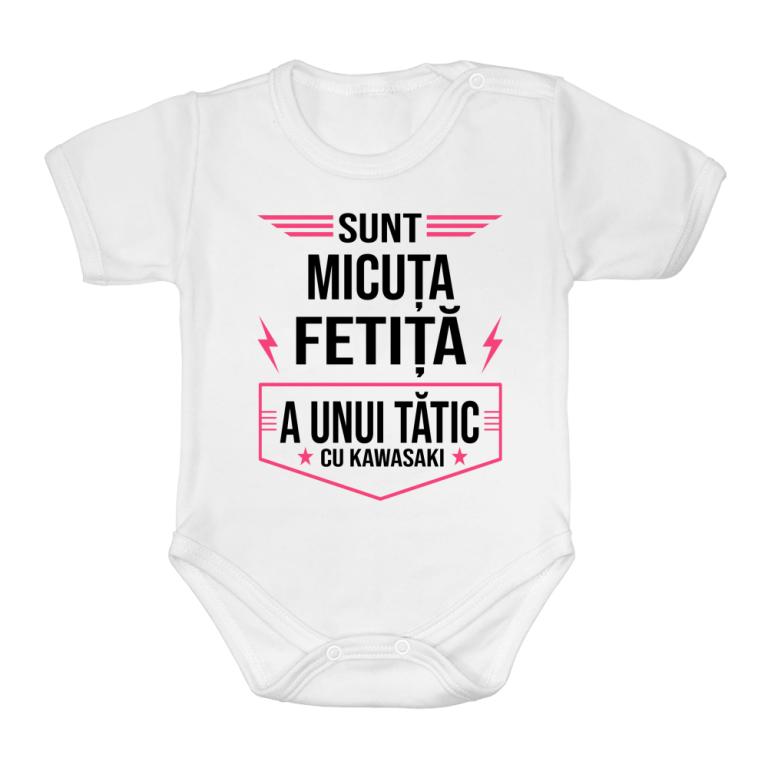 Micuța fetiță a unui tătic cu Kawasaki