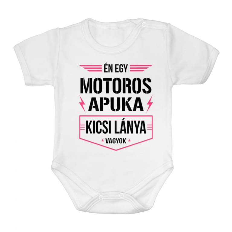 Motoros apuka kicsi lánya