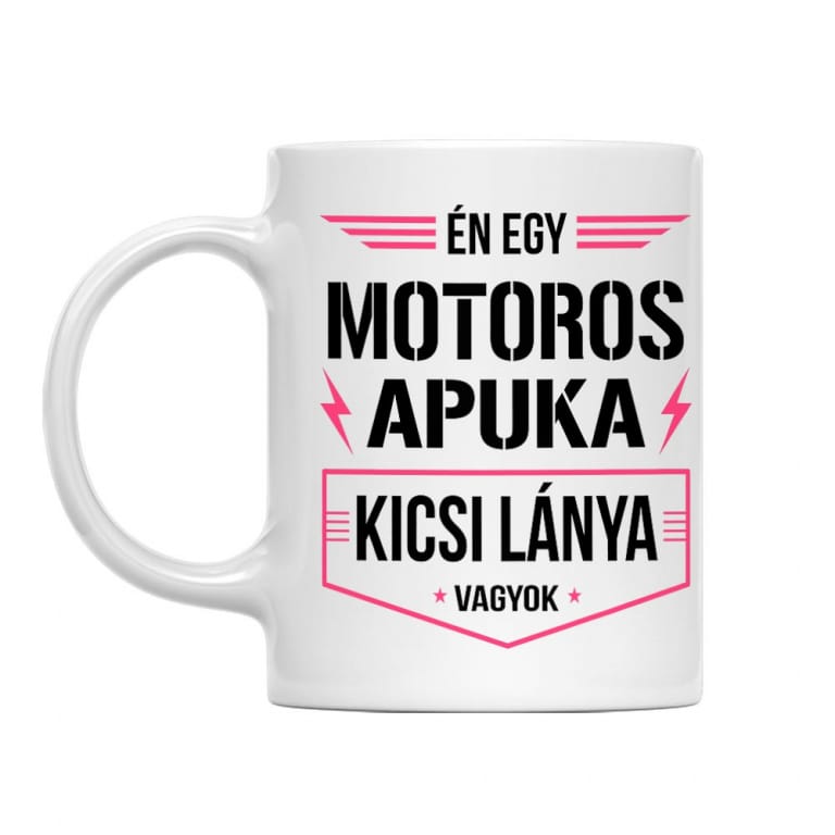 Motoros apuka kicsi lánya