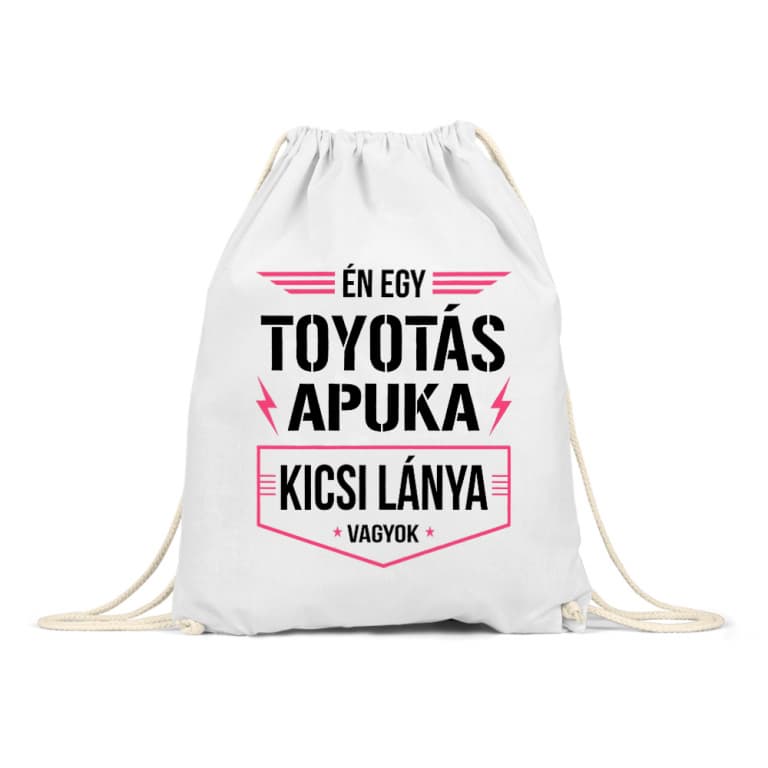 Toyotás apuka kicsi lánya - Tornazsák