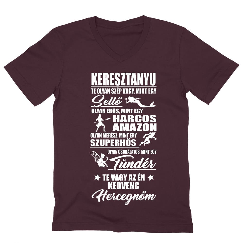 Te vagy az Én Kedvenc Hercegnőm - Keresztanya Férfi V-nyakú Póló
