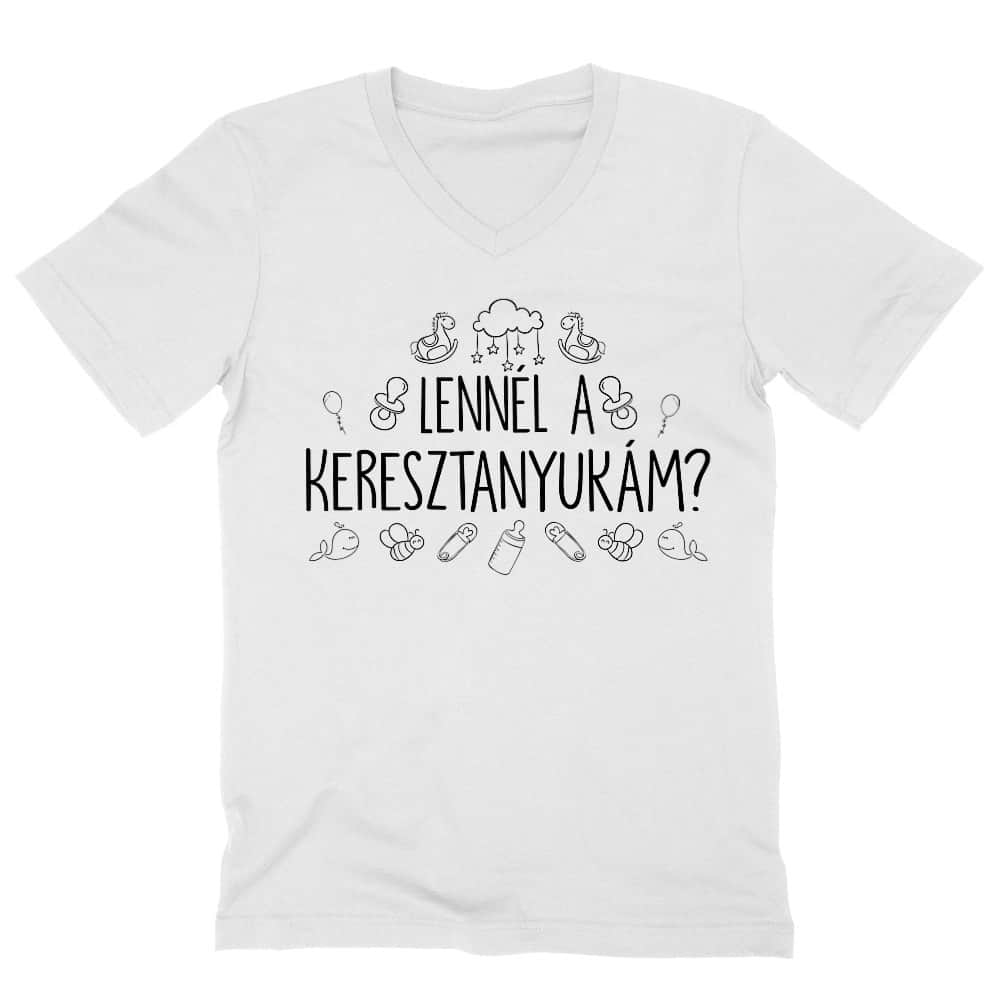 Lennél a Keresztanyukám Férfi V-nyakú Póló