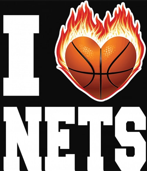 I Love Nets Brooklyn Nets Pólók, Pulóverek, Bögrék - Sport