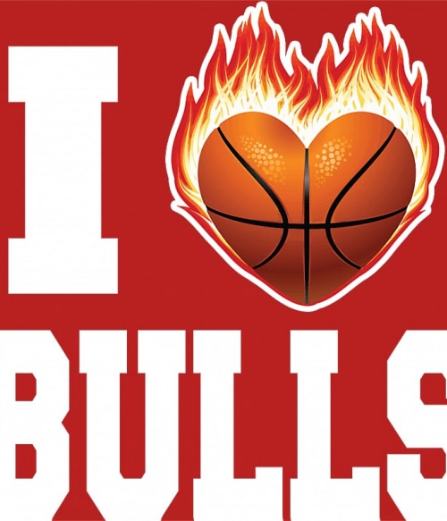 I Love Bulls Chicago Bulls Pólók, Pulóverek, Bögrék - Sport