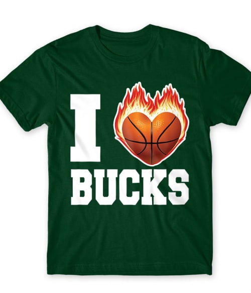 I Love Bucks Milwaukee Bucks Póló - Sport