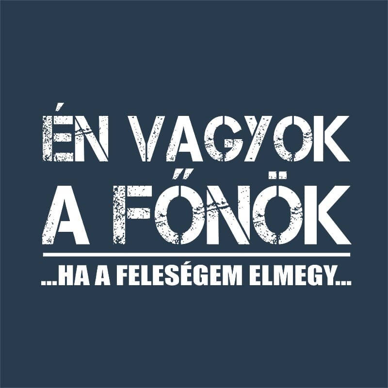 Én vagyok a főnök... Ha a feleségem elmegy