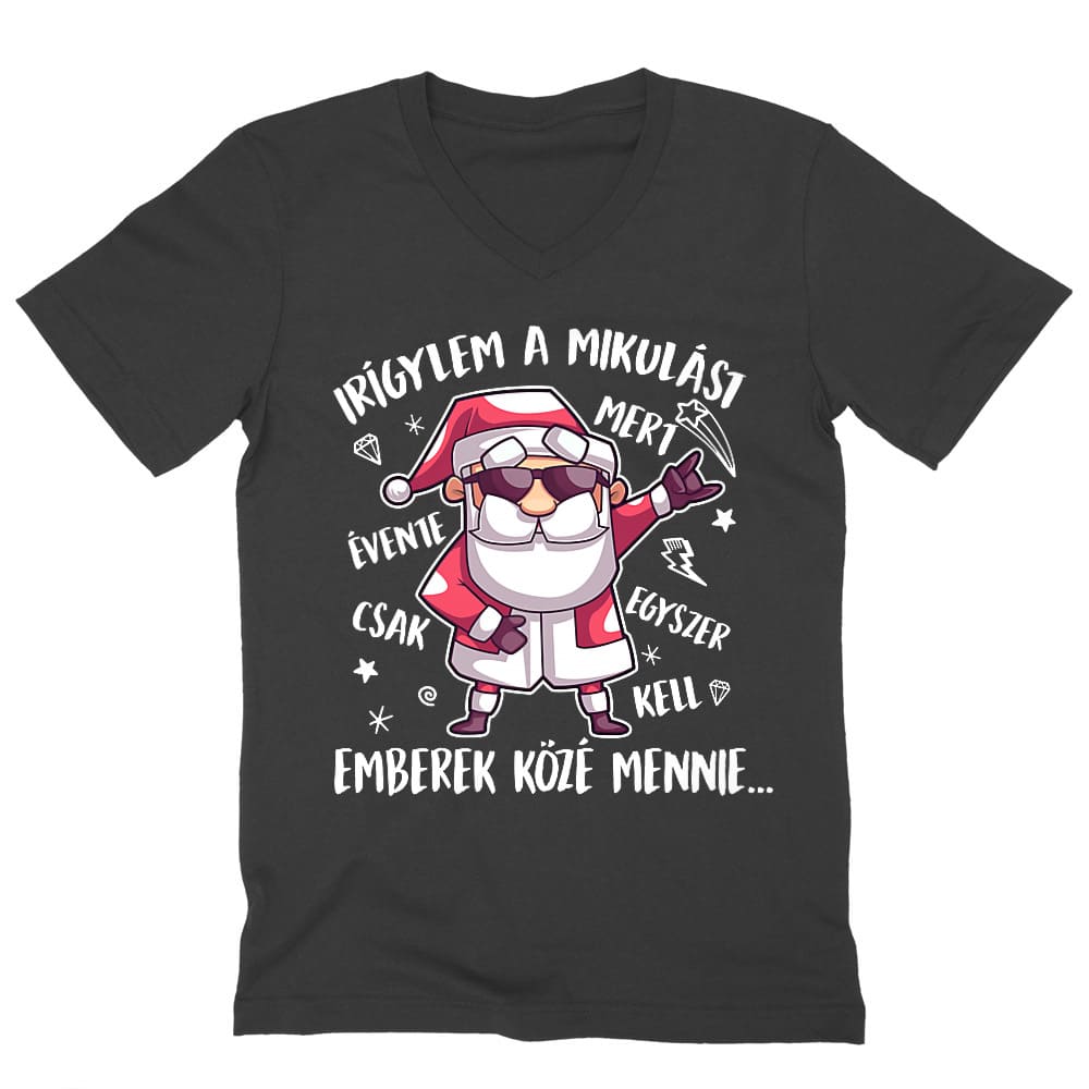Irigylem a Mikulást Férfi V-nyakú Póló