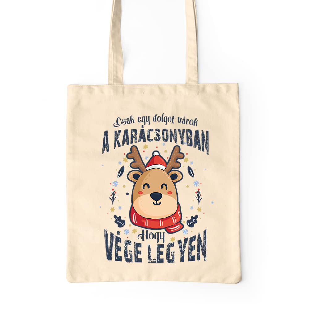 Egy dolgot várok a karácsonyban Prémium Vászontáska