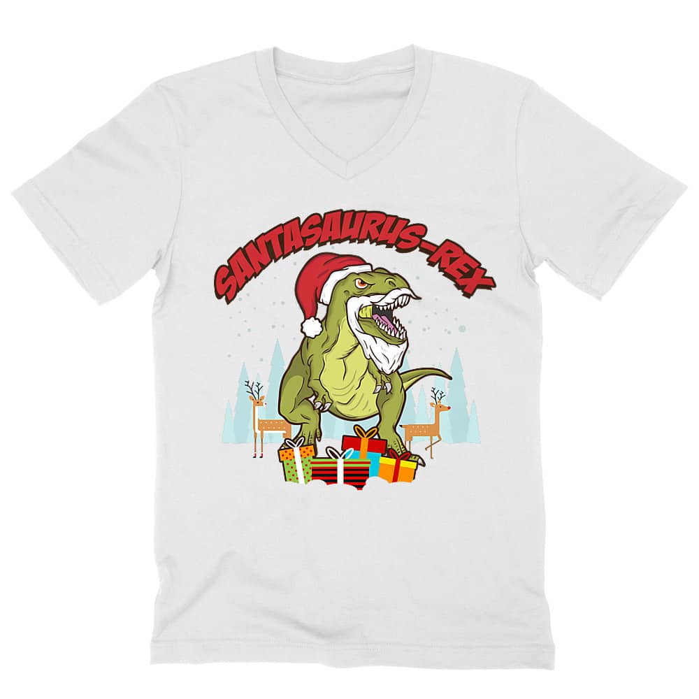 Santasaurus Rex Férfi V-nyakú Póló