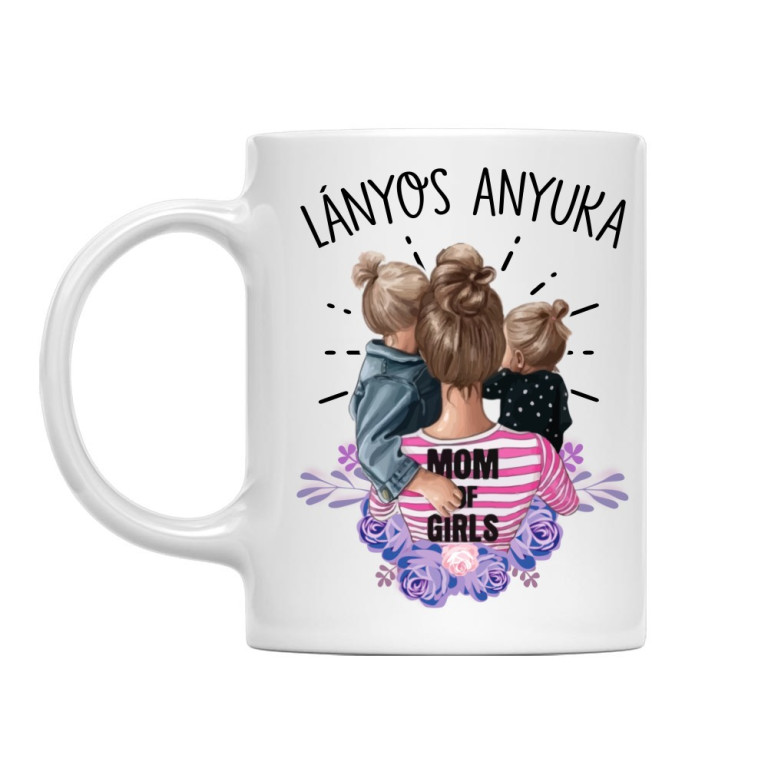 Lányos Anyuka - Virágos - Bögre