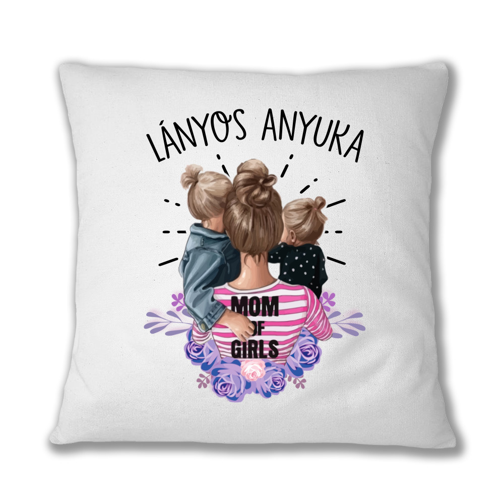 Lányos Anyuka - Virágos Párnahuzat