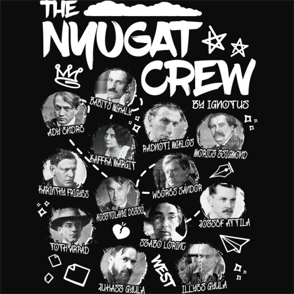 The Nyugat crew Magyar Irodalom Pólók, Pulóverek, Bögrék - Magyar Irodalom