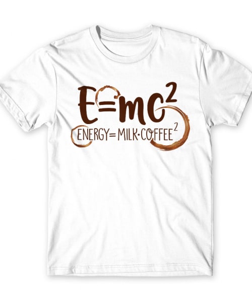 E=mc2 - Coffee Kávés Férfi Póló - Kávés