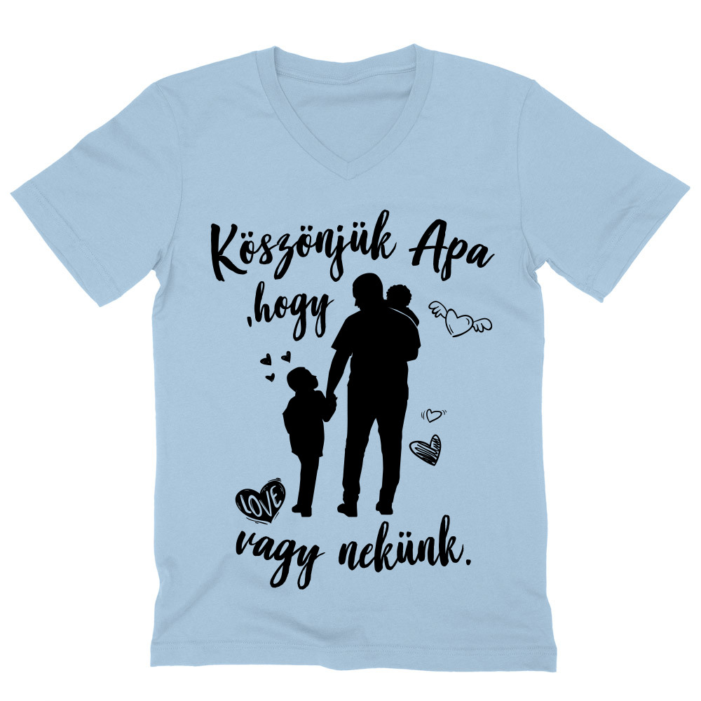 Köszönjük Apa, hogy vagy nekünk Férfi V-nyakú Póló
