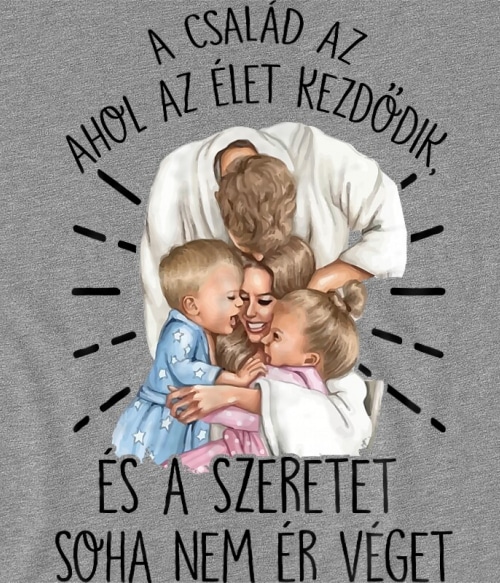 A család az, ahol az élet kezdődik Anya Anya Anya Pólók, Pulóverek, Bögrék - Család
