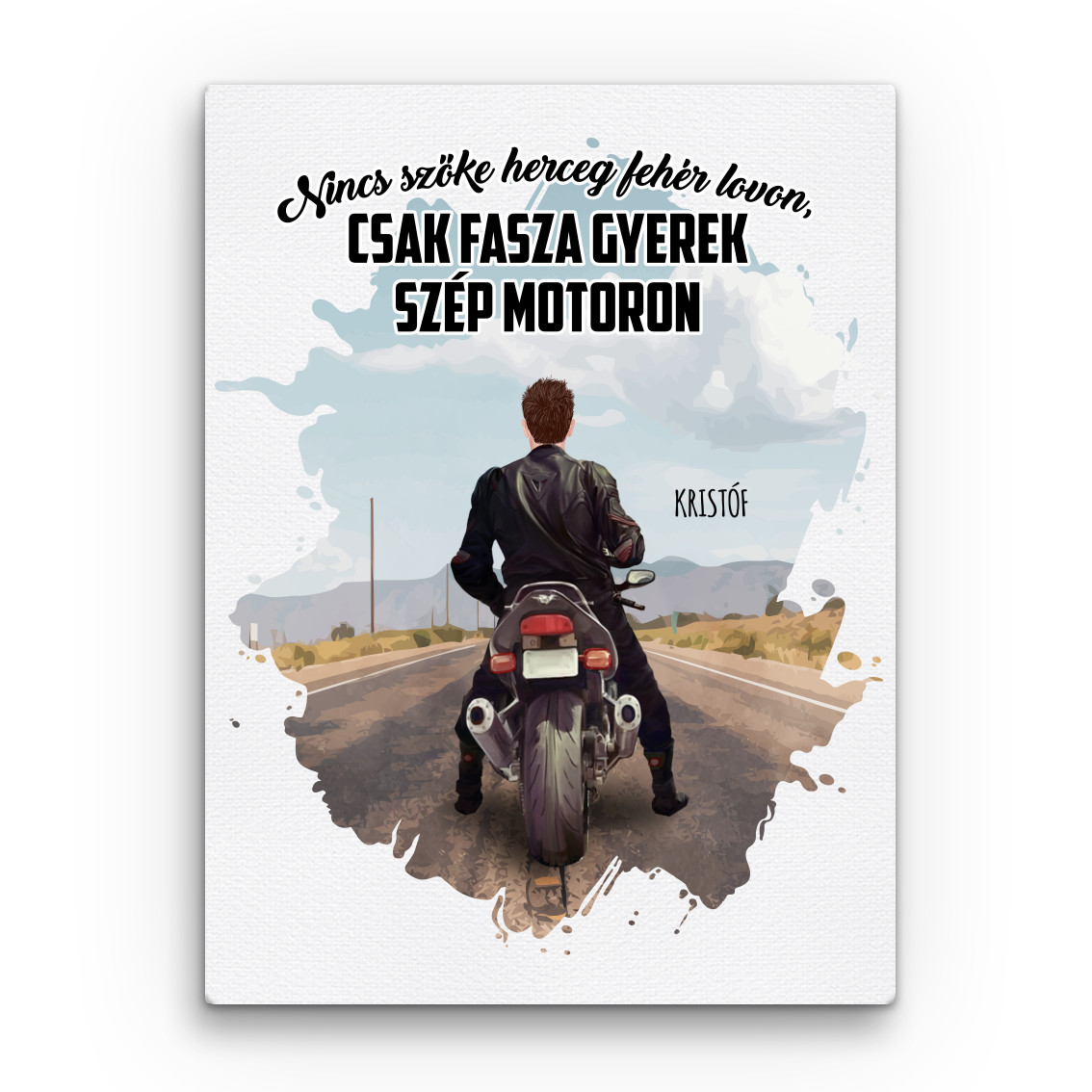 Motoros férfi - MyLife Vászonkép