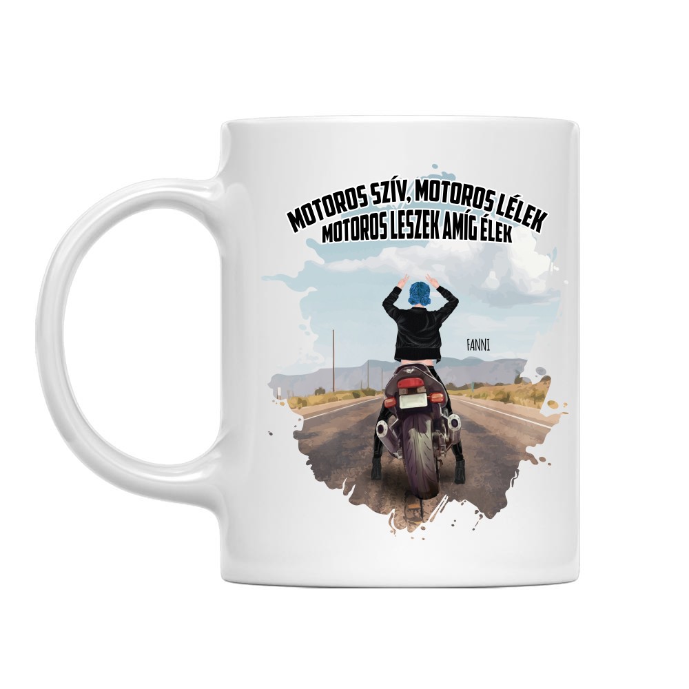 Motoros nő - MyLife Bögre