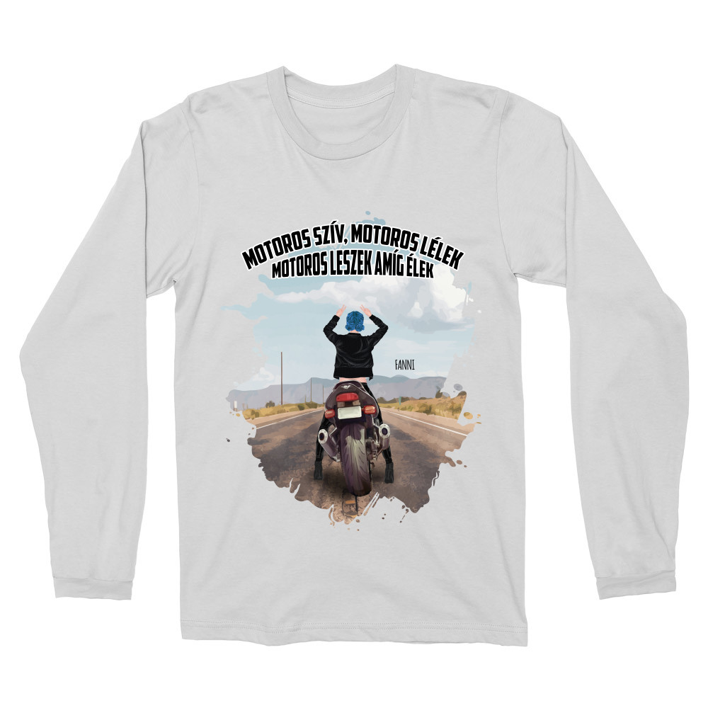 Motoros nő - MyLife Férfi Hosszúujjú Póló