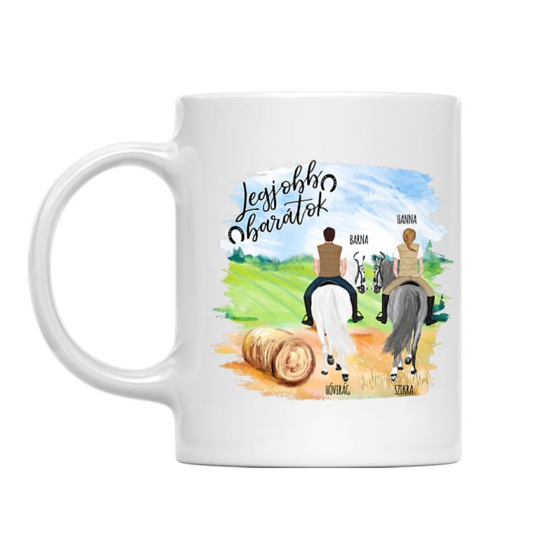 Lovas pár nyári mezőn - MyLife - Bögre