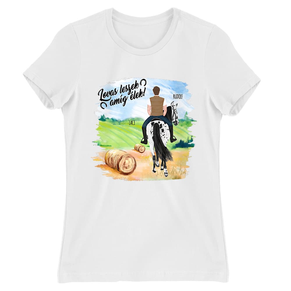 Lovas férfi nyári mezőn - MyLife Női Póló