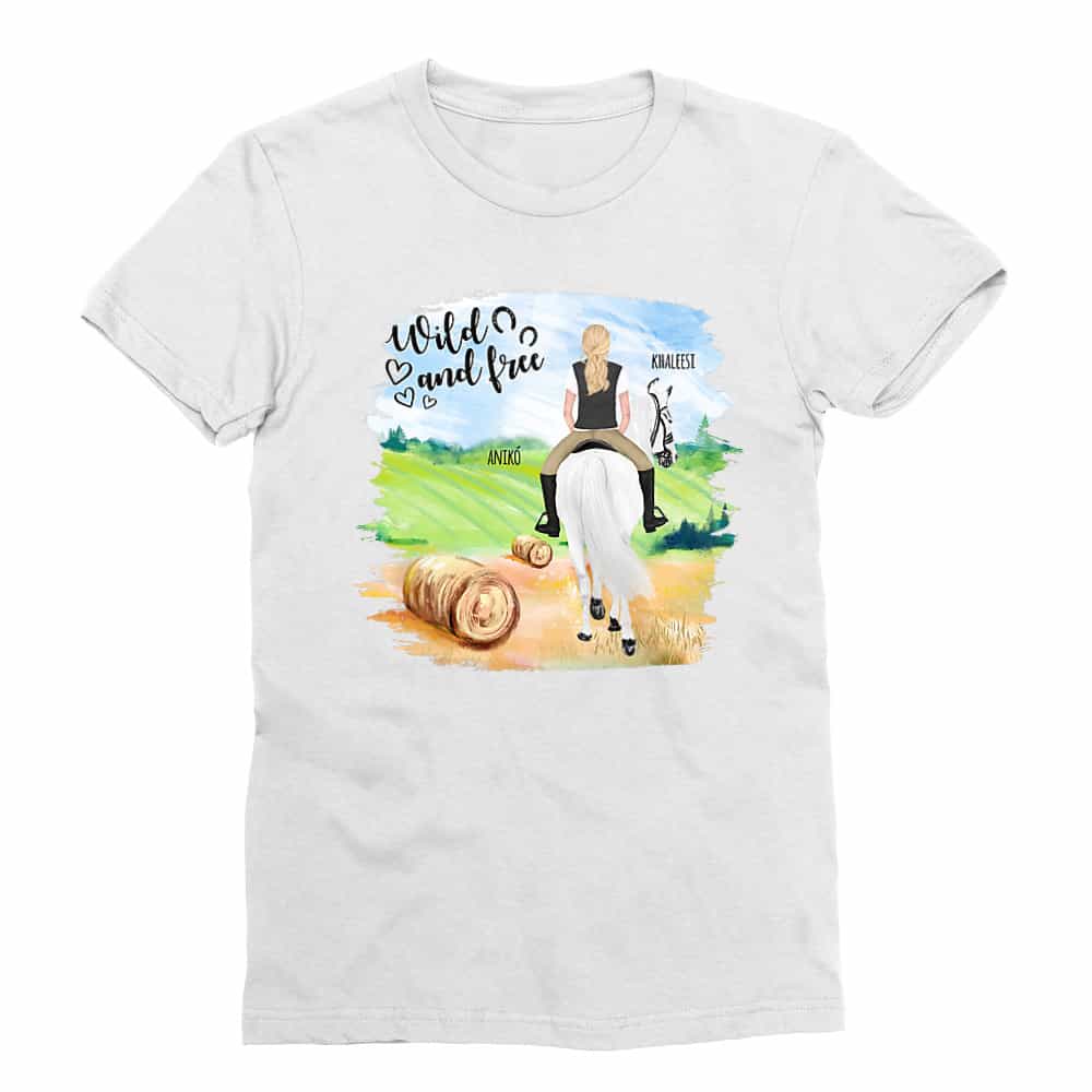 Lovas nő nyári mezőn - MyLife Férfi Testhezálló Póló