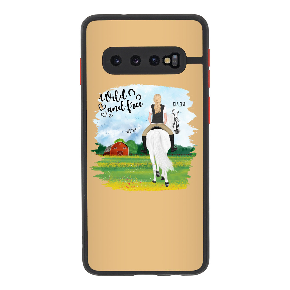 Lovas nő tavaszi mezőn - MyLife Samsung Telefontok