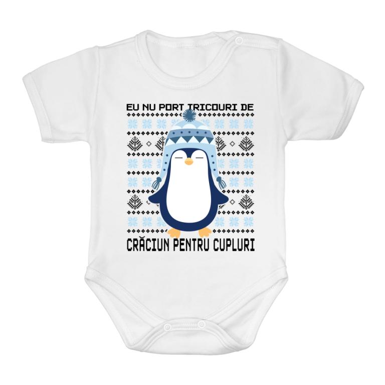 Tricou pentru cupluri băiat pinguin