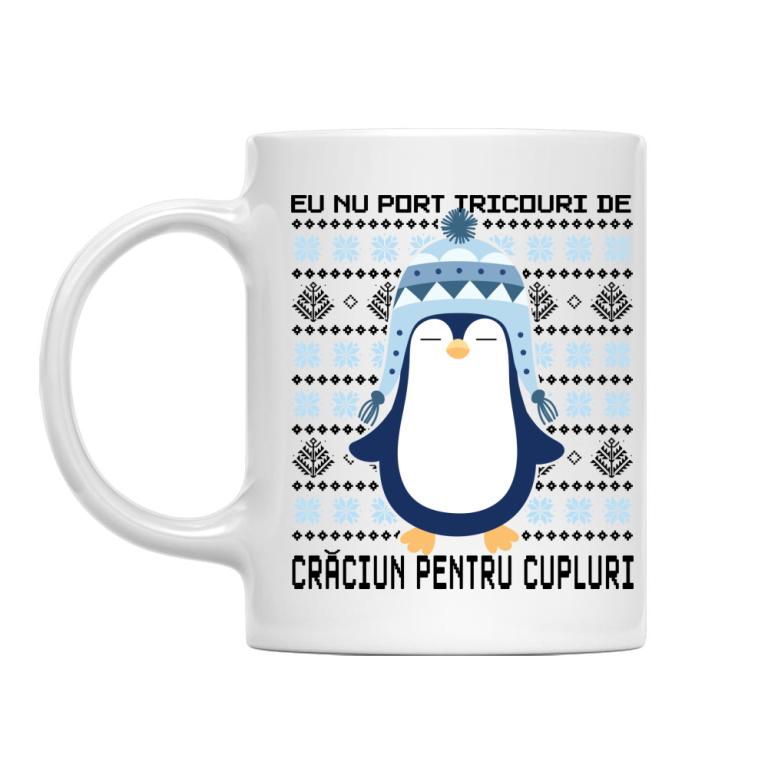 Tricou pentru cupluri băiat pinguin