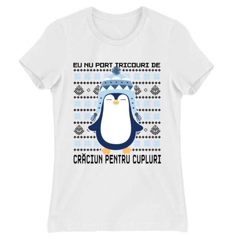 Tricou pentru cupluri băiat pinguin