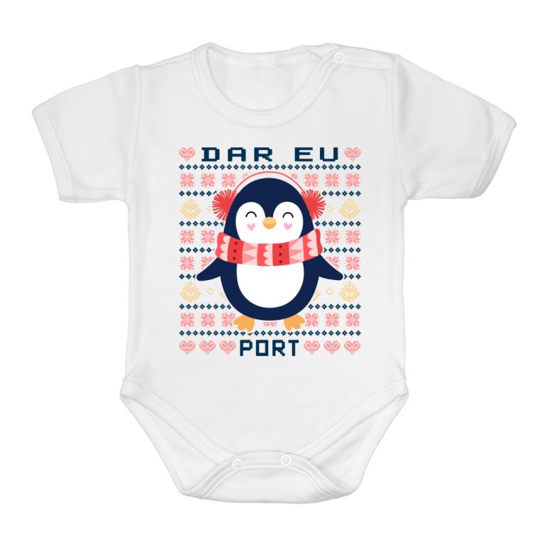 Tricou pentru cupluri fată pinguin