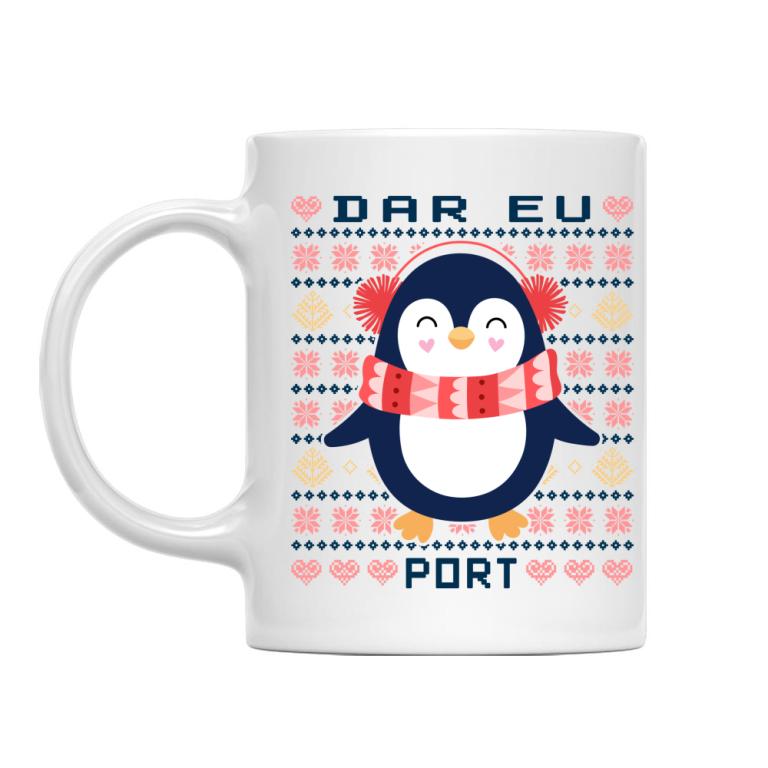 Tricou pentru cupluri fată pinguin