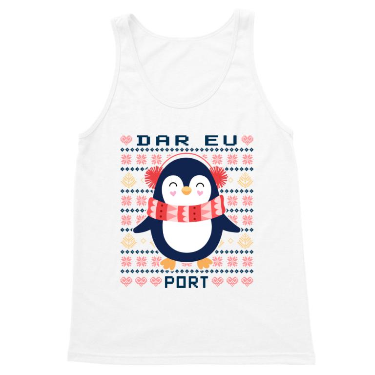 Tricou pentru cupluri fată pinguin