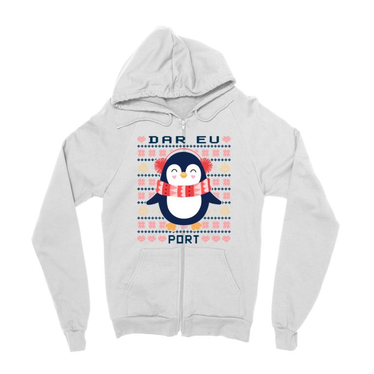 Tricou pentru cupluri fată pinguin