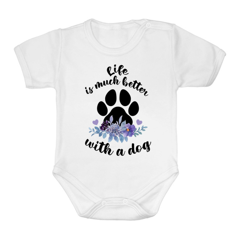 Life is better with a dog - flower